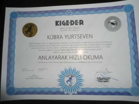 Ege Kişisel Gelişim - KİGEDER Sertifikalarımız
